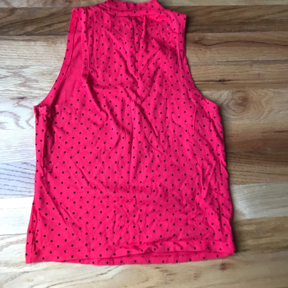 Red and black Energie polka dot cropped top